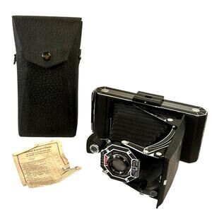 Kodak Vintage 1930s Six-16 Octagonal Art Deco Folding Camera 126mm F 6.3 Lens